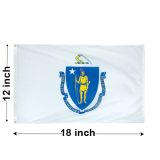 12"x18" Massachusetts Nylon Outdoor Flag